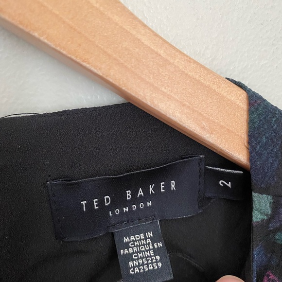 TED BAKER Daniaa Butterfly Print A-Line MIDI Dress Ted Baker Size 2 or US size 6 - Picture 6 of 15